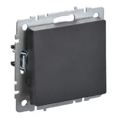 Switch IEK BRITE 1 10A VC10-1-0-BrB black