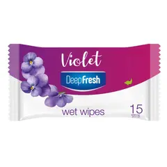Wet wipes Deep Fresh violet 15 pcs