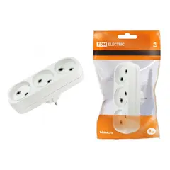 Блок на 3 розетки TDM 6 A 220 V