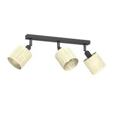 სპოტი Luminex Rattan 3 E14 L400 Ø100 h100 შავი როტანგი 5296