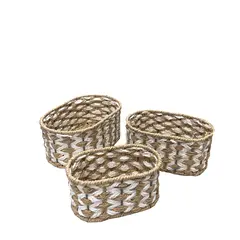 Straw basket oval 84
