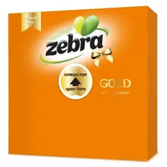 Салфетки Zebra Deluxe оранжевый 33чx33 см