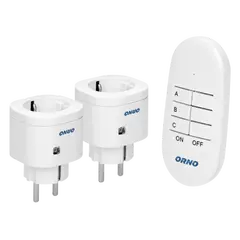 Переходник ORNO 2 штуки с пультом Schuko