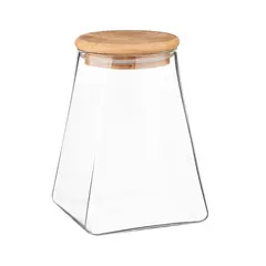 Стеклянная банка с бамбуковой крышкой DongFang 950мл AL-MH-22