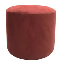 პუფი მრგვალი ალკანტარა 34х40 წითელი