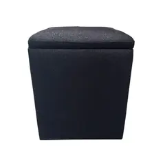 პუფი ასახდელი ალკანტარა შავი 34/34/40