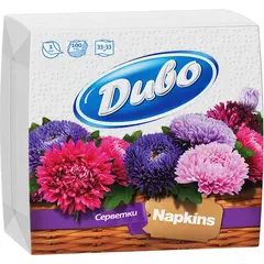 Двухслойные бумажные салфетки Divo 33х33 см 100 шт белые