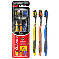 Щетка зубная Colgate 2+1 Zig-Zag Charcoal
