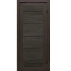 Door block Fly Doors PVC LA STELLA 206 oak mocha 36x800x2150 mm black glass