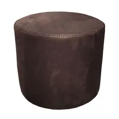 პუფი მრგვალი ალკანტარა კაპუჩინო