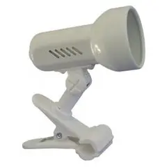 Лампа прищепка короткая Lamkur 1хE14 40W белая