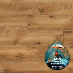 Laminate water resistant Classen Story Aqua Protect 55675 oak Roverto 1285x192x12 mm AC5/33