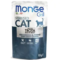 Wet food for sterilized cats trout Monge 85 g
