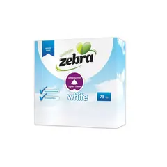 Салфетки Zebra белый 33x33 სმ 75 шт