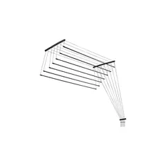 თეთრეულის საშრობი ჭერზე მისამაგრებელი შავი ალუმინის 2 მ