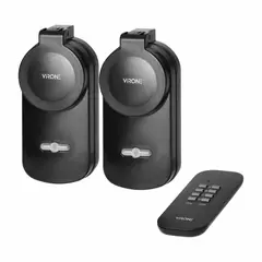 Переходник с пультом ORNO 2+1 IP44 Schuko RS-2 GS