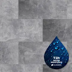 Laminate water resistant Classen Visiogrande Sichtestrich hell Aqua Protect56016 604x280x8 mm AC4/32