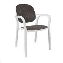 Стул YONCA RATTAN ARMCHAIR  WHITE/ANT CT024