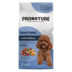 Dry food for mini breed puppies with lamb Pronature 3 kg
