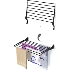 საშრობი კედელის ასაკეცი Foxy Dry Fold 80 სმ შავი