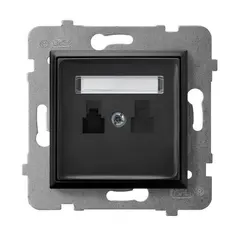 Telephone socket Ospel Aria GPT-1U/m/33 1 sectional black