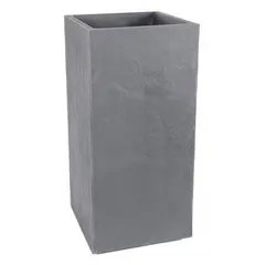 ქოთანი პლასტმასის EDA Plastiques BAC CARRE HAUT VOLCANIA 39,5 X 39,5 X 80სმ 31ლ