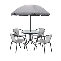Garden furniture set table 80x70 cm 4 chairs 53x58x74 cm