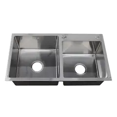 Built-in kitchen sink Kopano GW7843HMS NANO Chrome