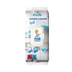 Влажные салфетки Purfix 60 шт для кухни