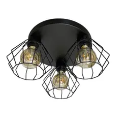 Светильник потолочный LUMINEX Leti 3 E27 металл черный ромб 083