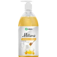 Жидкое крем-мыло Grass "Milana" молоко и мед 1000 мл