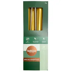 Свеча конусная Bolsius Golden Orange 245/24 мм bx4