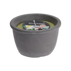 Свеча отпугивающая насекомых CANDLE IN CEMENT POT GREEN