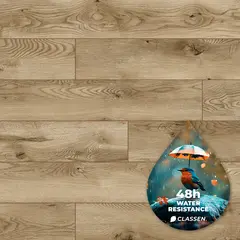 Laminate water resistant Classen Ambience Aqua Protect 53689 4V AC5/33 Sabi Oak 1285x158x10 mm