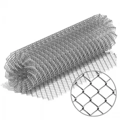 Сетка рабица оцинкованная 2.5 мм 5x5 см 1.5x10 м