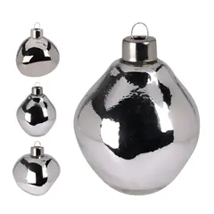 საახალწლო სათამაშო ბურთი მინის 6 სმ ანტრაციტი