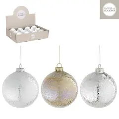 საახალწლო მორთულობა მინის ბურთი 10 სმ