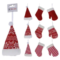 საახალწლო დეკორაცია ზამთრის ტექსტილი 15 სმ 9ass წითელი