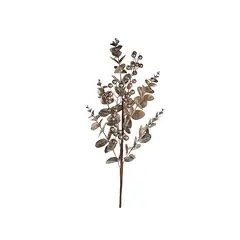 საახალწლო დეკორაცია METALL.EUCALYPT LEAF BERRY STEM CHAMP 76სმ