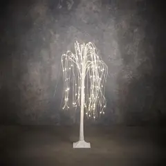 საახალწლო დეკორაცია ტირიფი თეთრი 140 LED IP44 ტაიმერი - h120xd80 სმ