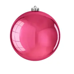 საახალწლო სათამაშო ბურთი  fuchsia shiny ვარდისფერი 15 სმ