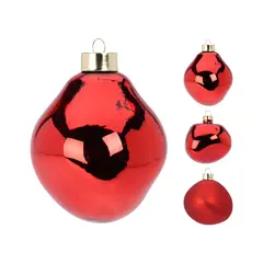 საახალწლო სათამაშო ბურთი მინის 8 სმ წითელი