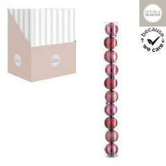 საახალწლო სათამაშო ბურთი ბორდოსფერი 6 სმ 10 ც