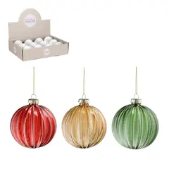 საახალწლო მორთულობა მინის ბურთი 8 სმ