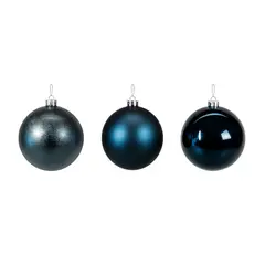 საახალწლო დეკორაცია "ბურთი" xmas ball 100mm night blue 3as