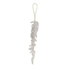 ნაძვის ხის დეკორი ტოტი გამჭვირვალე ფოთლებით 23 სმ