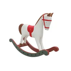 საახალწლო დეკორაცია ცხენი ხის 32 სმ