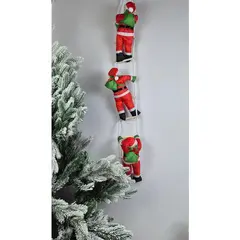 მორთულობა საახალწლო თოვლის ბაბუა კიბეზე 25 სმ