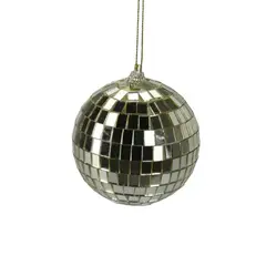 საახალწლო სათამაშო სარკისებრი ბურთი 8 სმ champagne gold