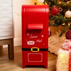 საახალწლო დეკორაცია "საფოსტო ყუთი" წითელი 50 სმ 2ass